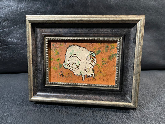 Cat Skull Carving