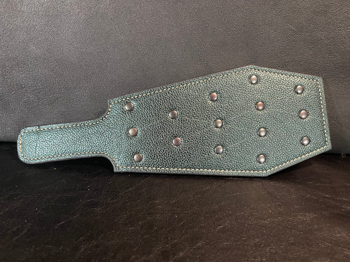 Coffin Leather Paddle Riveted