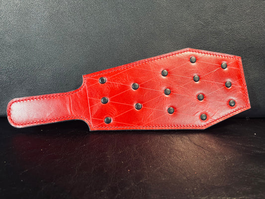 Coffin Leather Paddle Riveted